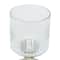 Set of 2 Clear Glass Vintage Hurricane Lamp, 10", 12"